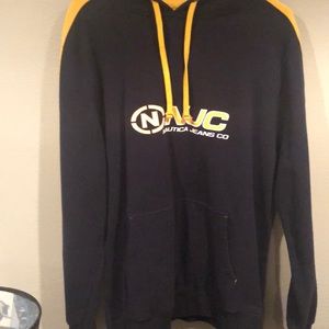 Nautica navy / yellow hooded sweatshirt